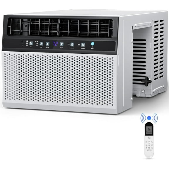 10000 BTU Window Air Conditioner, Window Air Conditioner for Room Cools Up to 450sq.ft, Window AC Unit with Cooling, Dehumidifier and 3 Fan Speed, 24-Hour Timer & ECO Mode