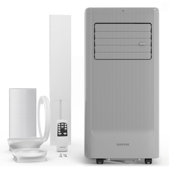 10000 BTUs Portable Air Conditioner,Up to 450 Sq.Ft. Remote Control Silent Portable AC Unit, Dehumidifier,Fan,Sleep Mode,24H Timer&Installation Kit,DOE Certified,Ceer 6.7 Grey