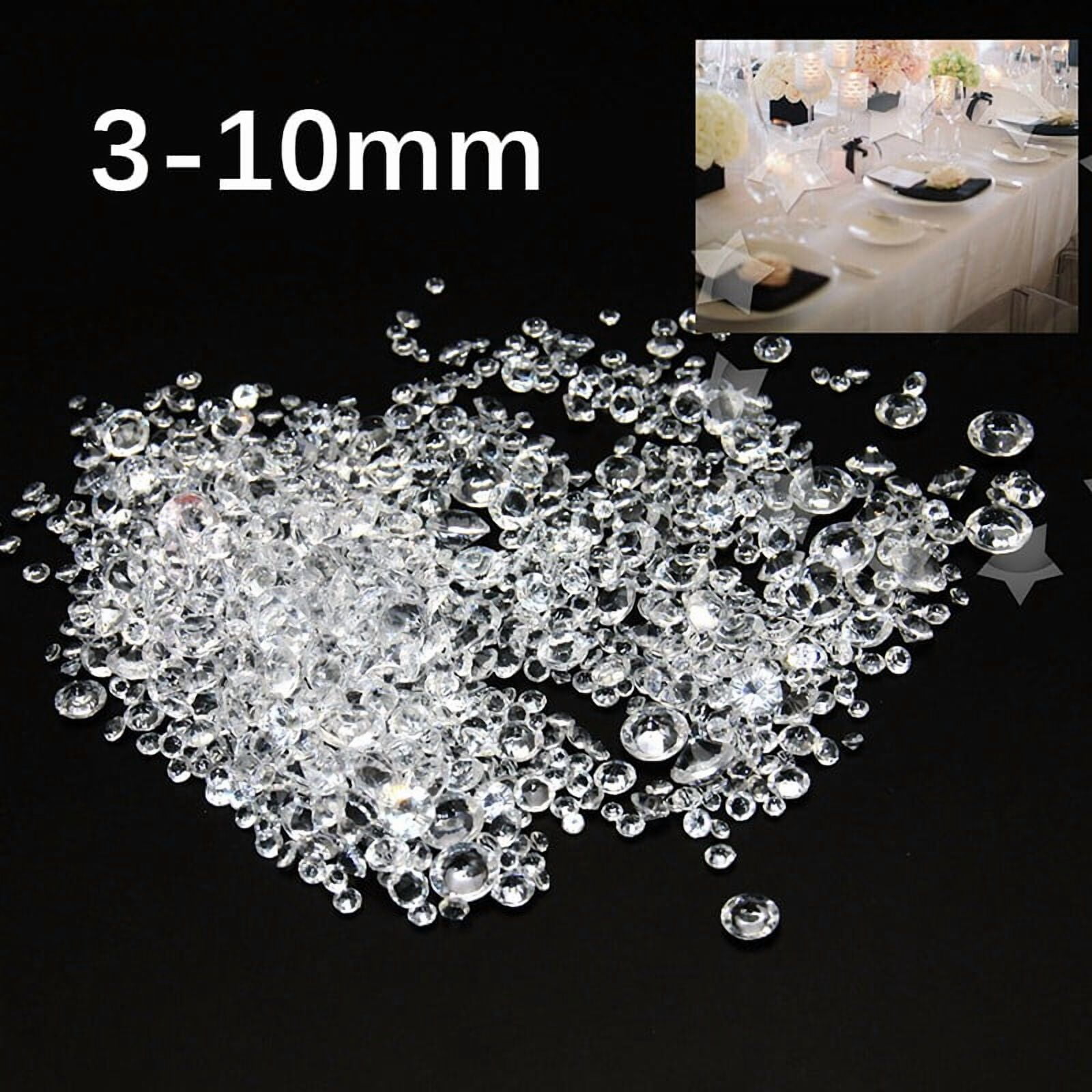 10000 Clear Wedding Table Scatter Confetti Crystals Acrylic Diamonds  Rhinestones - Walmart.com, image size:1600x1600
