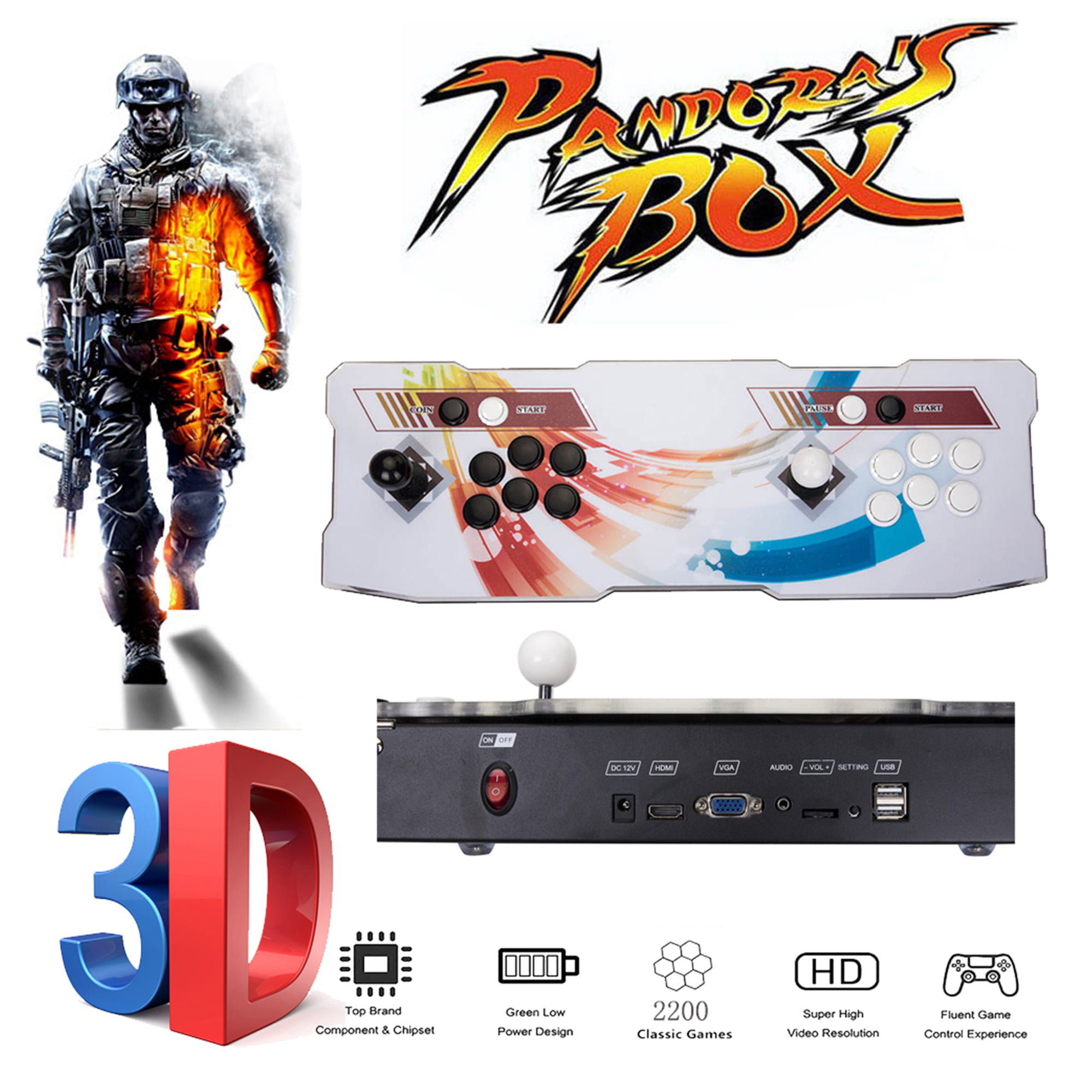 10000 IN 1Retro Games Console] 3D Pandora's Box Home Arcade Retro
