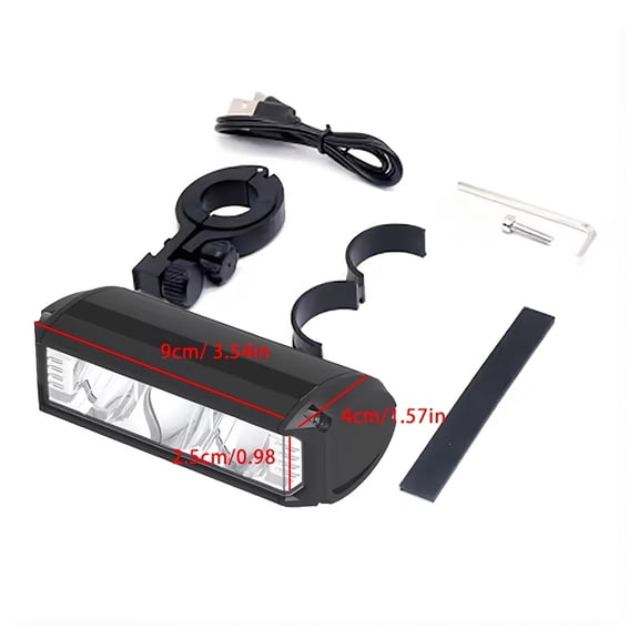 10000 LM Night Cycling Bike Light, LED USB-C Rechargeable Mountain Bike Headlight, Suitable for Night Riding, Under Handlebar Mount Front Light, Road Bike Mountain Bike Accessories