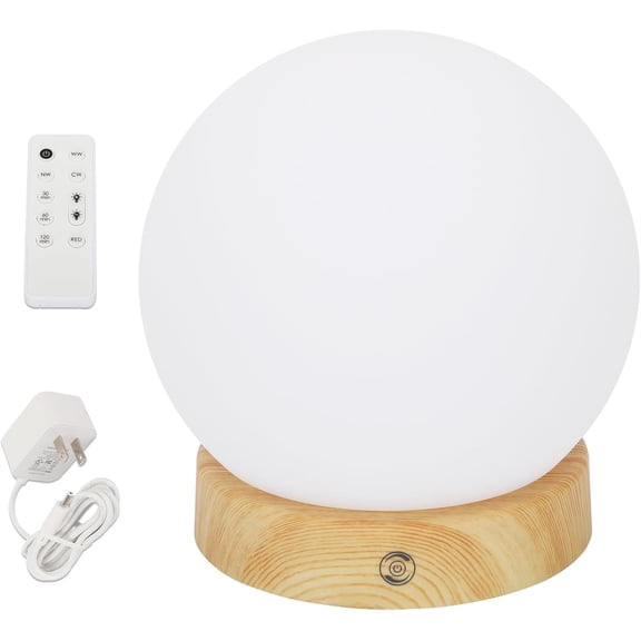 10000 LUX Sun Lamp, Natural Sunlight Simulation with 670nm Red Light, Remote Control, Auto Off Timer, Reverse Charging, Daytime Ambient Lighting for Bedroom, Nursery