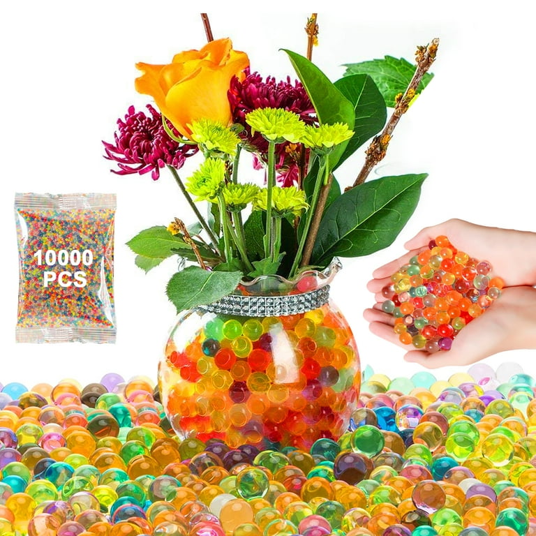 10000 PCS Multicolor Clear Water Beads, Gel Jelly Beads Vase Filler Water  Beads, Biodegradable Balls for Vase Filler, Decor Home, Plants Craft,  Floral Arrangement, Decoration (Colorful) 
