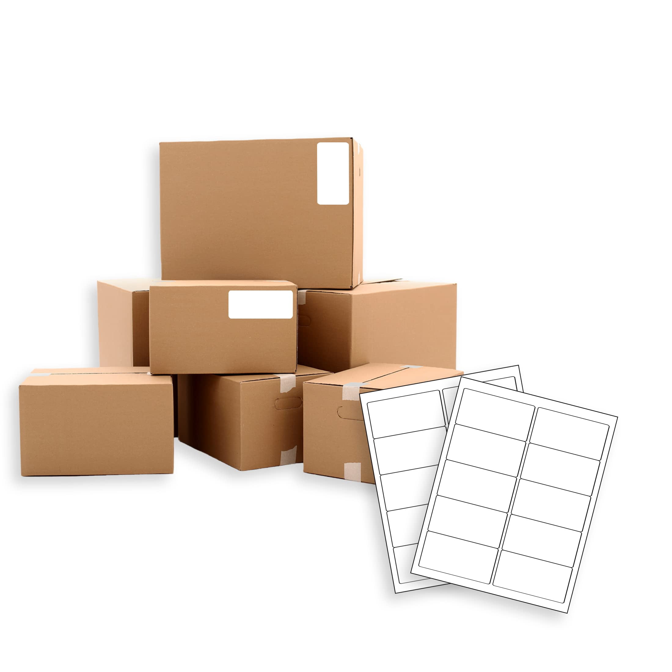 Shipping Labels White Matte Sticker Paper Permanent Adhesive 10000 count 4 x 2 in
