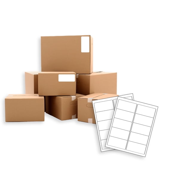 Shipping Labels White Matte Sticker Paper Permanent Adhesive 10000 count 4 x 2 in
