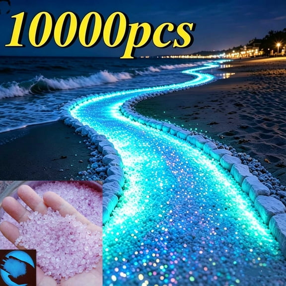 10000 Pcs 0.12-0.20" Glow in The Dark Rocks for Fish Tank Aquarium Luminous Gravel Bulk Pebble Craft Small Landscaping Glow Sand Stone for Potted Plant Landscaping Decor (Lavender)