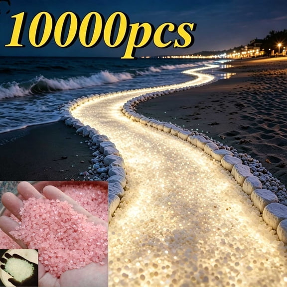 10000 Pcs 0.12-0.20" Glow in The Dark Rocks for Fish Tank Aquarium Luminous Gravel Bulk Pebble Craft Small Landscaping Glow Sand Stone for Potted Plant Landscaping Decor (Pink)