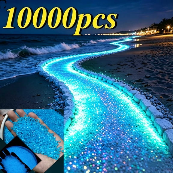 10000 Pcs 3-5mm Glow In The Dark Rocks for Fish Tank Aquarium Luminous Gravel Bulk Pebble Craft Small Landscaping Glow Sand Stone for Potted Plant Decor,Luminous Garden Pebbles Stepping Stone