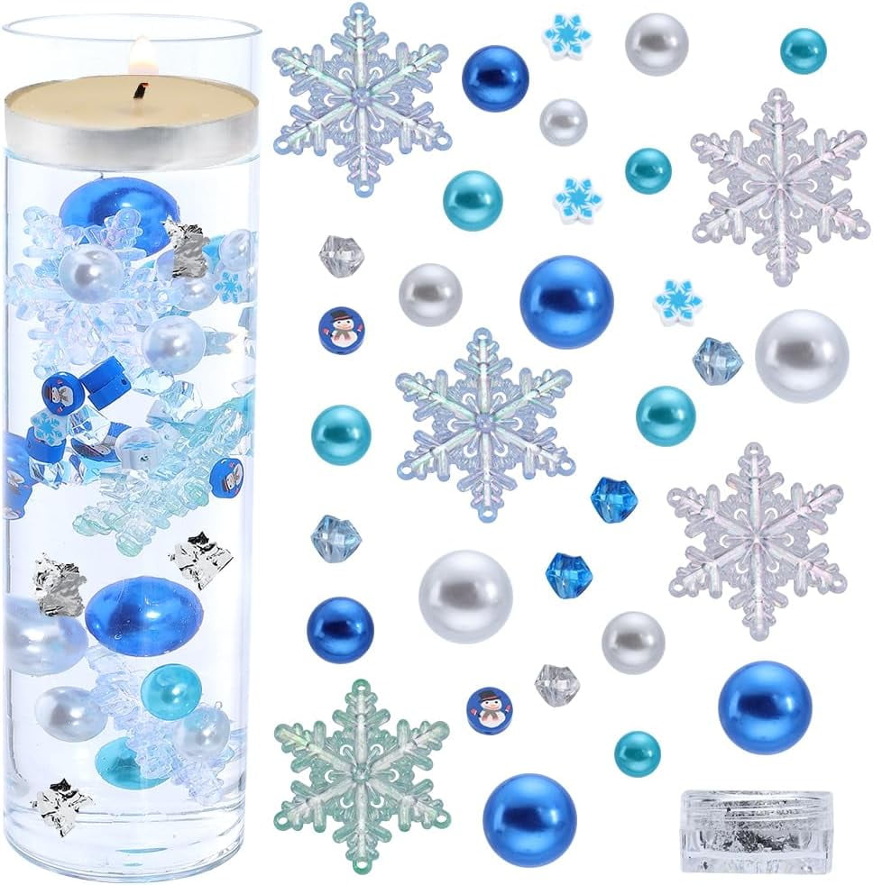 10000+Pcs Christmas Vase Fillers Candle Fillers Snowflake Vase Filler