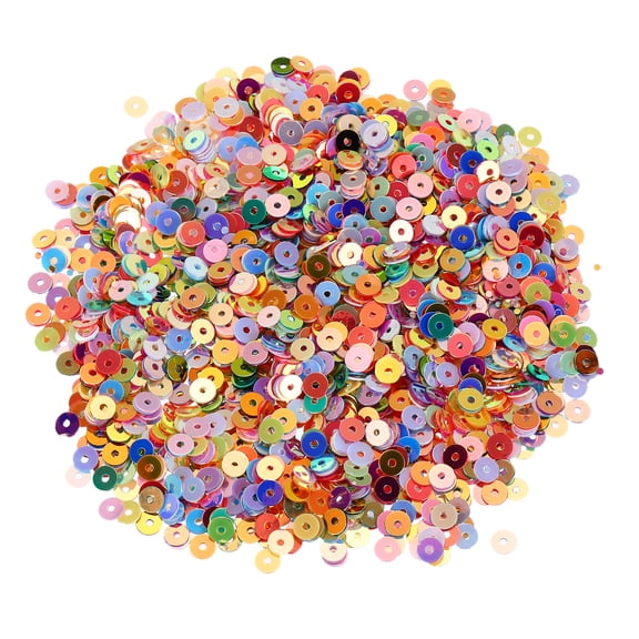 10000 Pcs Flat Loose Sequins 4MM Bulk Cup Sequins Paillettes Sequins Embroidery Sequins Round Spangles with Holes,Mixed Color