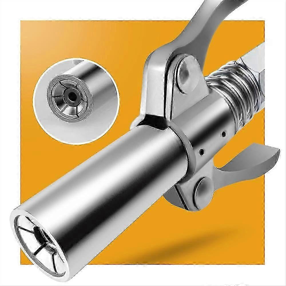 10000 Psi Npti/8 Grease Gun Coupler with Grease Nozzle - 2pcs