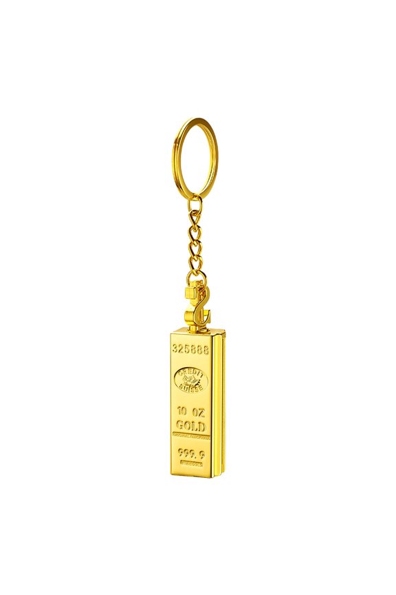 10000 Times Reusable Keychain Light Water Proof Emergency Camping Keychain Light for Outdoor, Zinc Alloy Gold One Size, Compact and Portable, Electronic Ignition