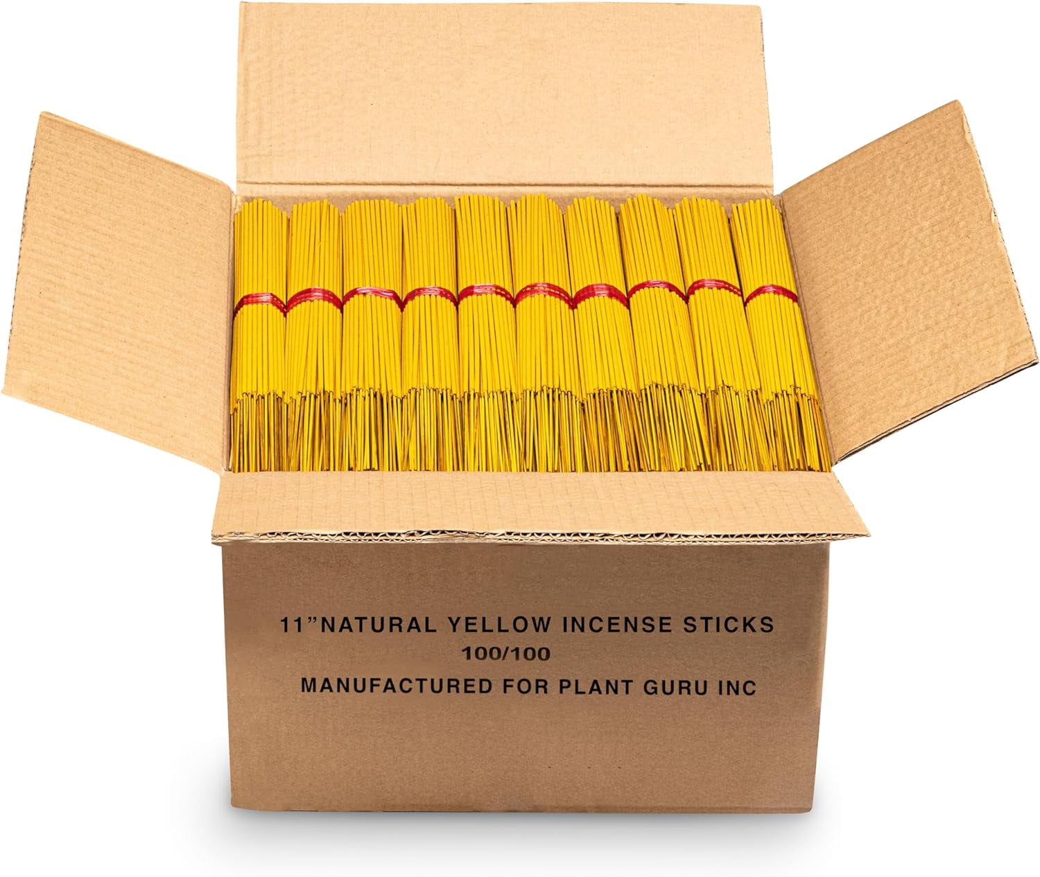 10000 Unscented (Yellow) Incense Sticks 11" Bulk Wholesale - 100% Natural Joss and Bamboo Punk Blanks - Great for DIY Aromatherapy Incense Making.