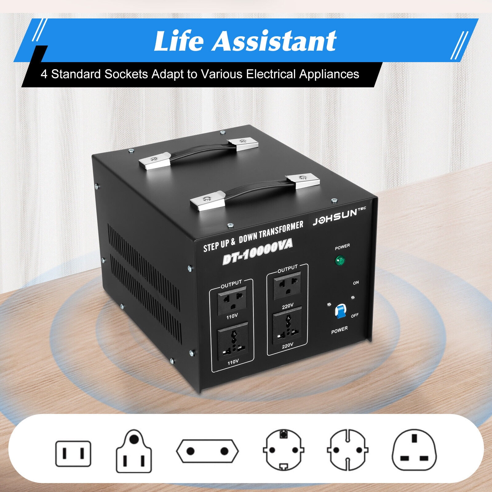 10000 Watt Voltage Converter Transformer Heavy Duty Step Up / Dow 220V To 110V