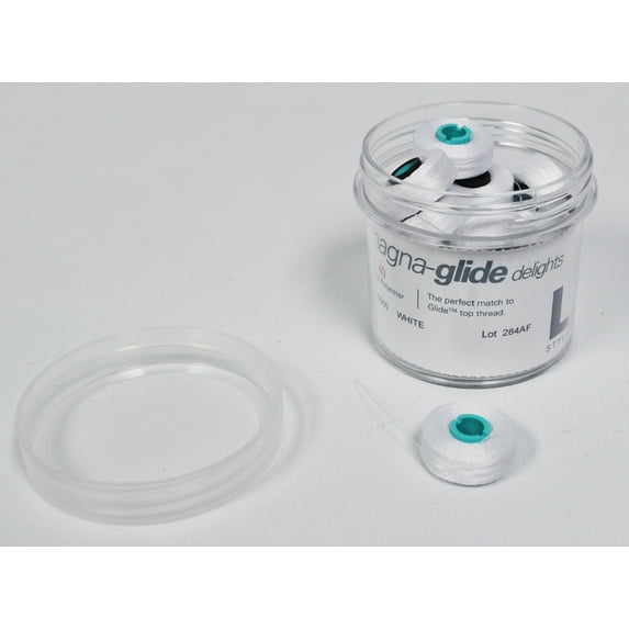 10000 White Magna-Glide Delights Bobbin Jar
