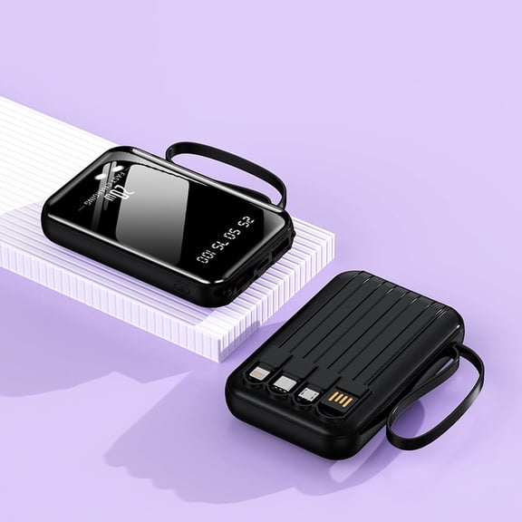 10000 milliampere-hours, 20 watts, portable power supply, outdoor emergency power equipment, Type-c/USB data cable charging, intelligent digital display and flash function