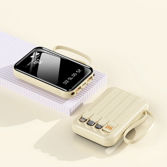 10000 milliampere-hours, 20 watts, portable power supply, outdoor emergency power equipment, Type-c/USB data cable charging, intelligent digital display and flash function