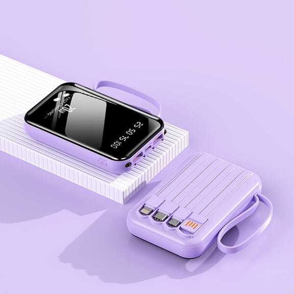 10000 milliampere-hours, 20 watts, portable power supply, outdoor emergency power equipment, Type-c/USB data cable charging, intelligent digital display and flash function