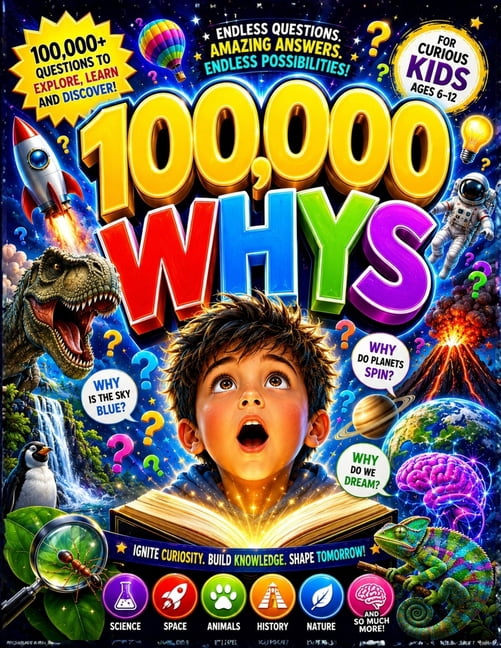 100000 Whys: Amazing Answers to Every Question About Science, Nature, Space, Animals, and the Human Body - For Curious K, (Paperback)