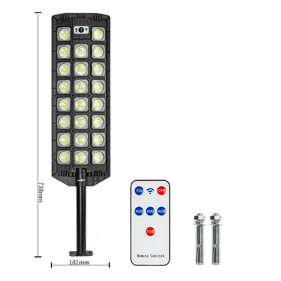 1000000 Lumen 713 LED Lamp Solar Street Light Outdoor Lighting Garden Path Yard IP65 Waterproof Remote Control Lights ,Easy to Install