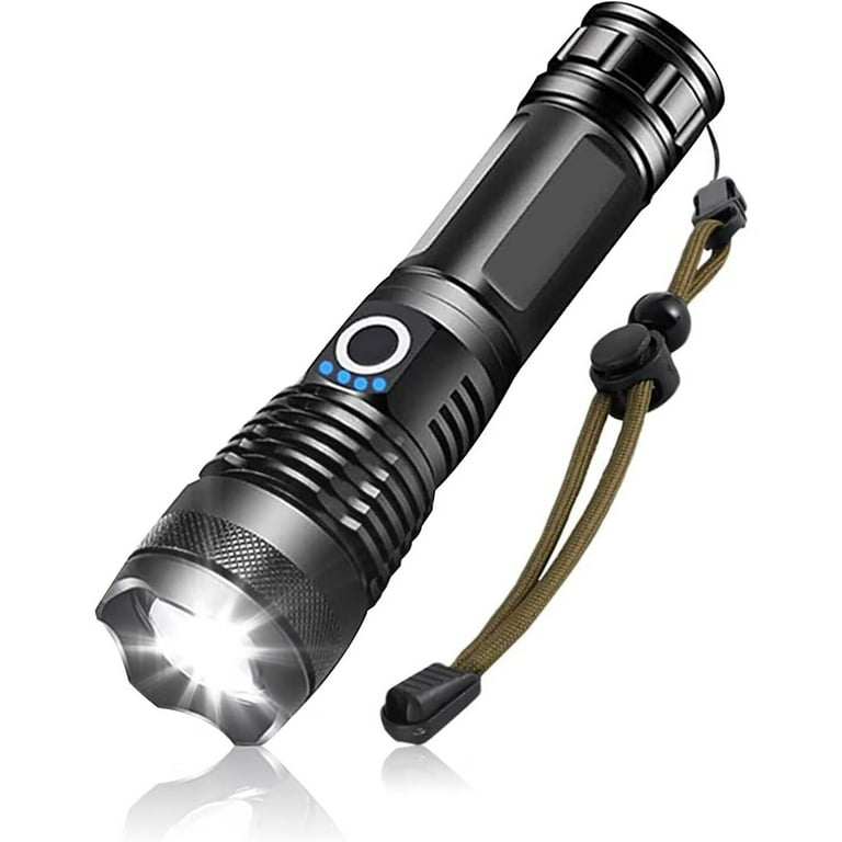 FZH Rechargeable Flashlights High Lumens 2 PCS, 100,000 High Lumen LED Flash  Light Powerful Handheld Tactical Flashlight 5 Modes, Zoom, Battery Powered,  Waterproof for Outdoor Camping, Hiking 