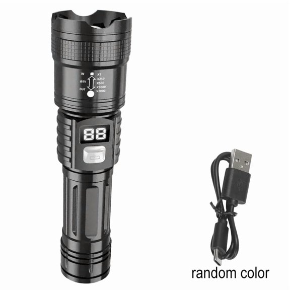 Super Bright Rechargeable LED Flashlight, Long Range Tactical Outdoor Waterproof Camping Fishing Flashlight, Other