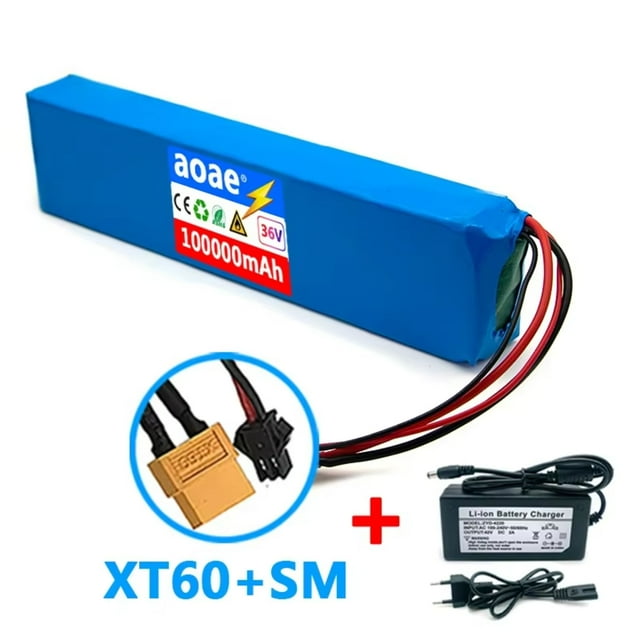 100000mAh High Capacity 36V 10S3P Rechargeable Lithium Battery Pack for