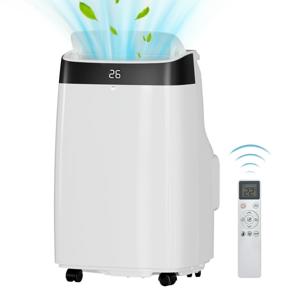 10000BTU Portable Air Conditioners, Cooling, Dehumidifier and Fan Modes 3-In-1 Air Conditioner, Portable AC with Window Kits, Exhaust Hose, 24h Timer, Cooling Up to 450 Sq.Ft