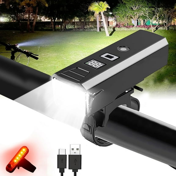 10000LM Intelligent Light-Sensitive Bike Lights Night Riding Lights USB Rechargeable Bright Flashlight Cycling Headlights Cycling Equipment Accessories
