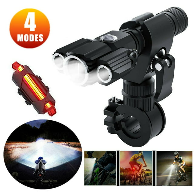 10000LM USB Rechargeable Bike Light Super Bright Bicycle Lights Headlight Front Light IPX5 Waterproof - Riding Cycling Camping