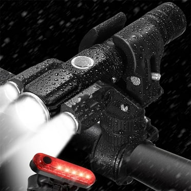 10000LM USB Rechargeable Bike Light Super Bright Bicycle Lights Headlight Triple Flashlight Front Light Waterproof - Riding Cycling Camping