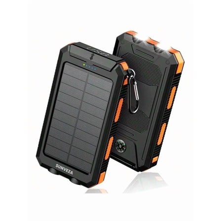 10000Mah/36800mAh/40000Mah-Solar-Charger-Power-Bank Portable Charger,QC3.0 Fast Charger Dual USB Port Built-In Led Flashlight And Compass For All Cell Phone And Electronic Devices