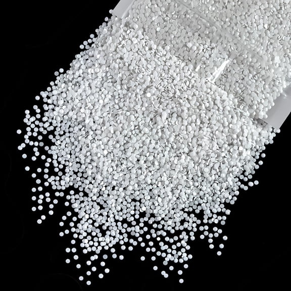 10000PCS 2mm White Resin Rhinestones for Crafting SS6 Pure White Flatback Jelly Stones Bulk Non-Hotfix Diamonds Gems Charms for Nails Face Eyes Makeup Body Mugs Tumblers Bottles Crafts Clothes
