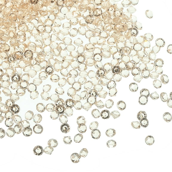 10000Pcs Acrylic Wedding Diamonds 3mm Table Scatter Confetti Crystals Vase Fillers Gems, Light Brown