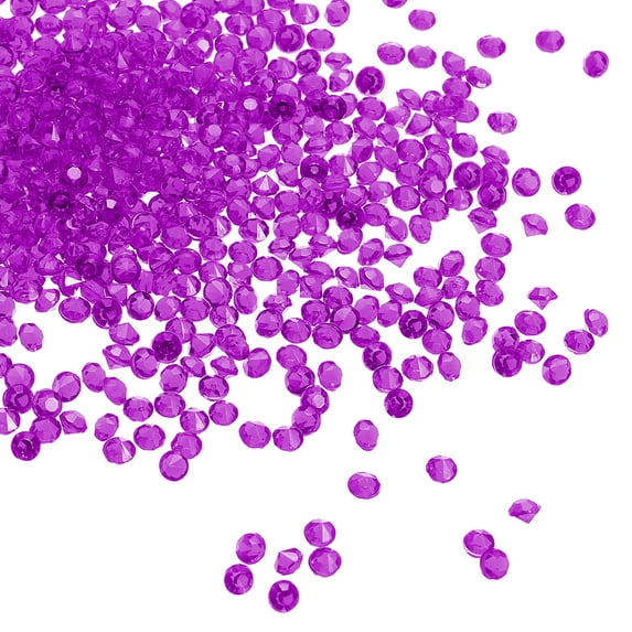 10000Pcs Acrylic Wedding Diamonds 3mm Table Scatter Confetti Crystals Vase Fillers Gems, Purple