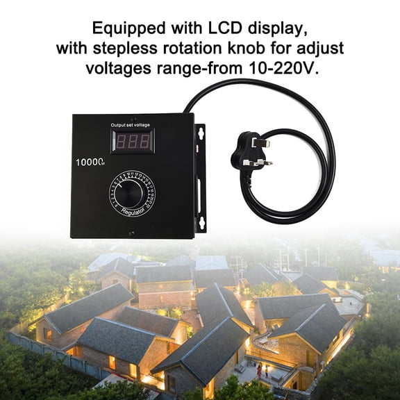 10000W Voltage Regulator Scr Electronic Temperature Motor Fan Speed Controller Uk Plug YIWEI