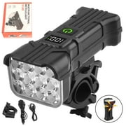 10000lm Bicycle Light Bicycle Headlight Night Riding Light Usb Rechargeable High Brightness Mountain Escort Light Flashlight / Headlight Dual-Use