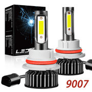 10000lm HB5 9007 LED Bulbs Dual High Low Beam Headlights , 6000K Xenon White Extremely Super Bright