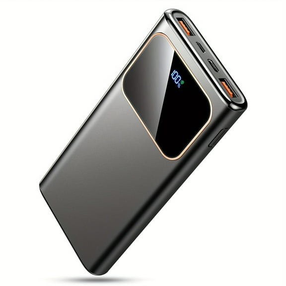 10000mAh 22.5W Fast Charging Power Bank - USB-C Input/Output, LED Display - PD 3.0/QC 4.0 Portable Charger for Smartphones/USB Devices