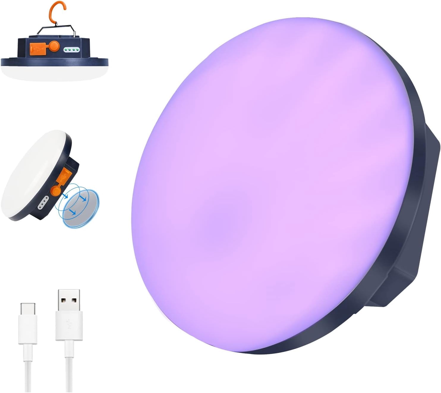 10000mAh 4000LM Rechargeable Camping Light , 7200K Hanging