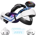 thumbnail image 1 of 10000mAh Battery Head Strap for Meta Quest 3s/3 with Cool RGB and Magnetic Battery Design,for Oculus Quest 3/3s Accessories Extra VR Playtime Premium Comfort & Adjustable, Reduce Facial Stress, 1 of 6