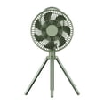 thumbnail image 1 of 10000mAh Camping Fan Rechargeable Portable Tent Fan Wireless Ceiling Electric with Power LED Light 120°Head Shaking, 1 of 9
