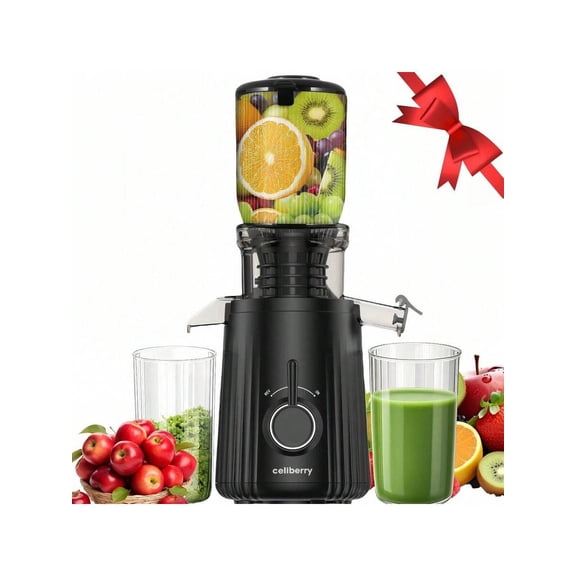10000mAh Cold Press Slow Masticating Juicer - Large Chute, 98% Yield, Quiet & Easy Clean | Compact Kitchen Gift for Thanksgiving/Christmas