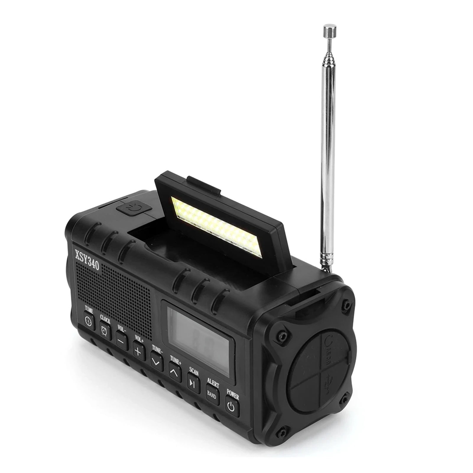 10000mAh Emergency Hand Crank Radio Multifunctional 4 Ways Powered Solar Crank Radio Flashlight Reading Lamp for Outdoor Camping