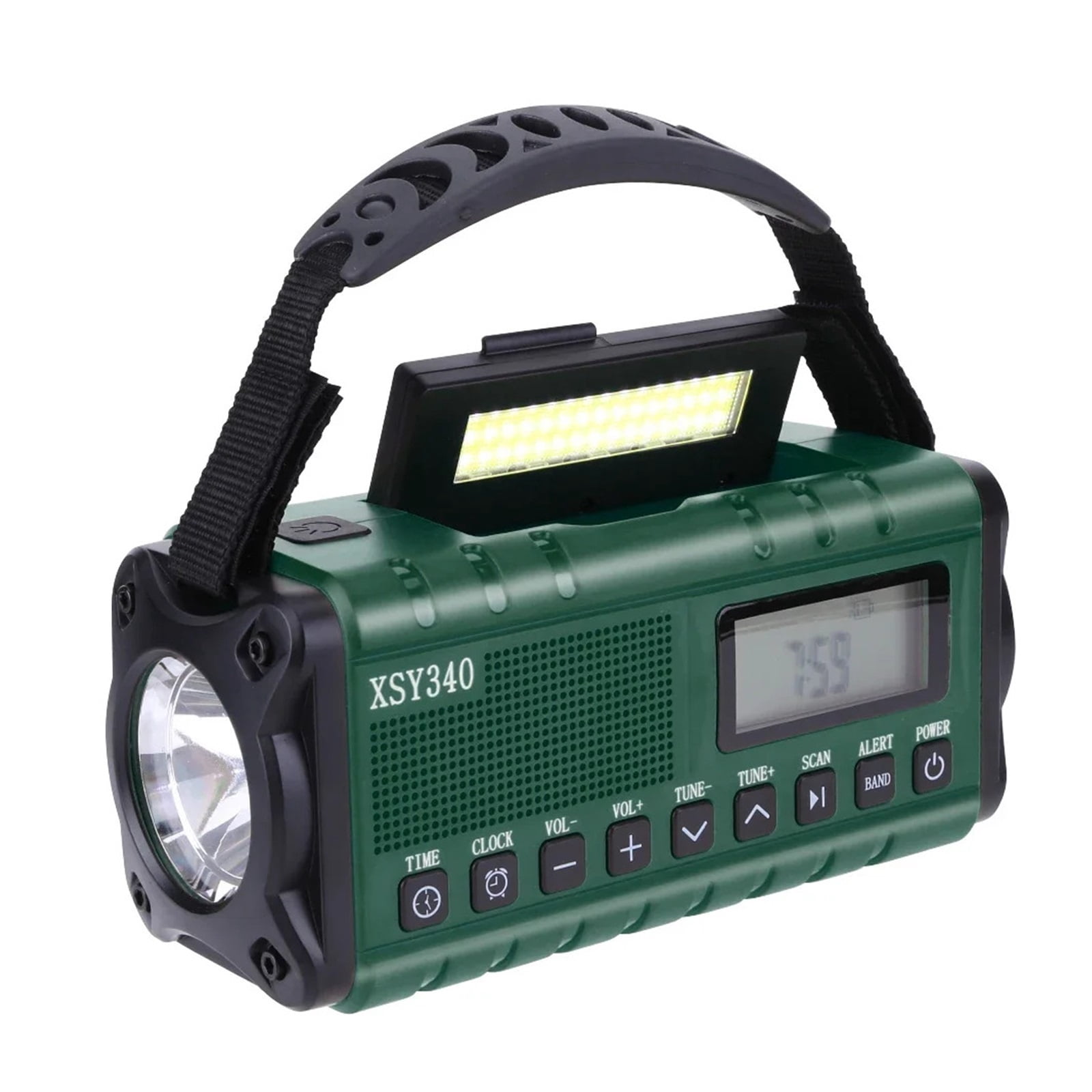 10000mAh Emergency Hand Crank Radio Multifunctional 4 Ways Powered Solar Crank Radio Flashlight Reading Lamp for Outdoor Camping