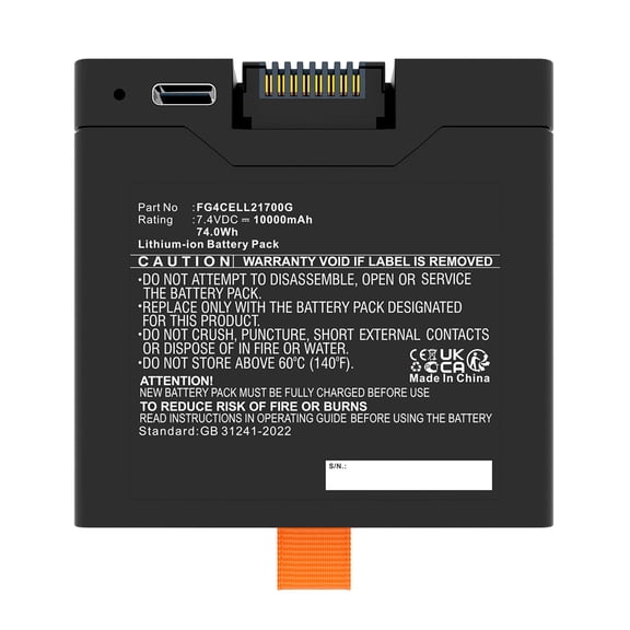 10000mAh FG4CELL21700G, FG4CELL21700H Battery for JBL Partybox Stage 320 and JBL Xtreme 4 Portable Speaker