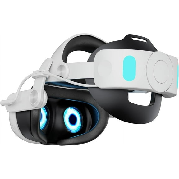 10000mAh Head Strap Compatible with Meta Quest 3S/Quest 3 Accessories, One-Button Adjustable Battery Strap for Meta Quest 3S/Quest 3, LED Display, RGB Lights, and PU Sponge Padding