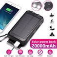 thumbnail image 1 of 10000mAh High Capacity Solar Power Bank with Dual USB Charger Ports for iPhone, iPad, Android, Camera, Perfect for Camping, Travel, Hiking, and Mountaining, 1 of 9