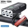 thumbnail image 1 of 10000mAh LED Bicycle Bike Light Front Rear Rechargeable Headlight Tail Lamp Set, 1 of 8