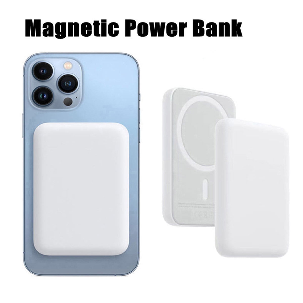 10000mAh Power Bank, 15W Wireless Portable Charger, Battery Pack for iPhone 15/15 Plus